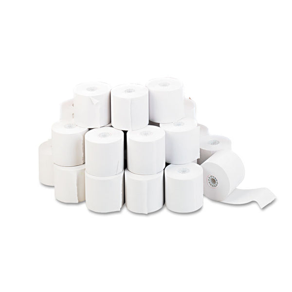 Universal® Impact and Inkjet Print Bond Paper Rolls, 0.5" Core, 2.25" x 130 ft, White, 100/Carton (UNV35710GN)