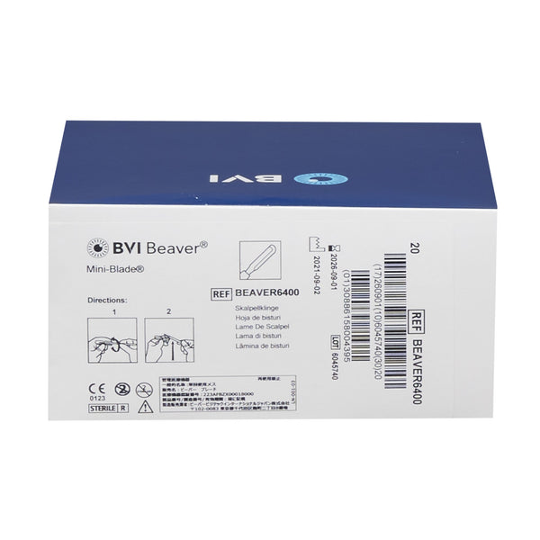 Beaver® 6400 Mini-Blade® Surgical Blade Stainless Steel No. 6400 Sterile (802055_BX) 20/BX
