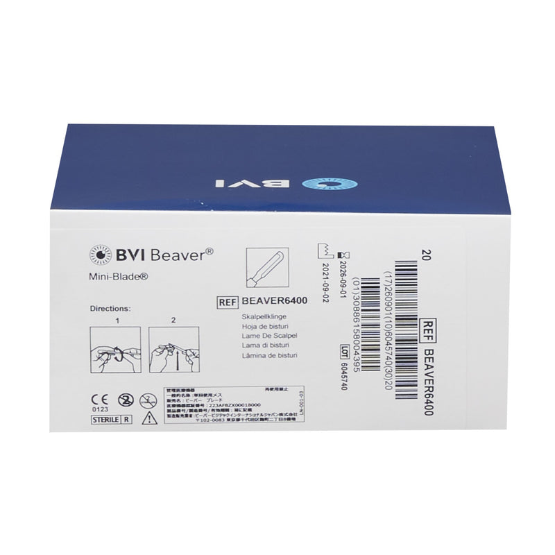 Beaver® 6400 Mini-Blade® Surgical Blade Stainless Steel No. 6400 Sterile (802055_BX) 20/BX