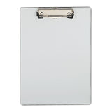 Universal® Plastic Brushed Aluminum Clipboard, Portrait Orientation, 0.5" Clip Capacity, Holds 8.5 x 11 Sheets, Silver (UNV40303)