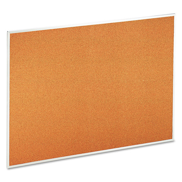 Universal® Cork Bulletin Board, 48 x 36, Tan Surface, Aluminum Frame (UNV43614)