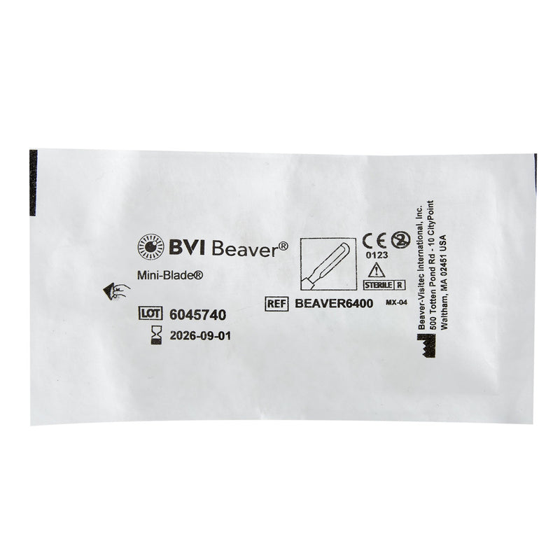 Beaver® 6400 Mini-Blade® Surgical Blade Stainless Steel No. 6400 Sterile (802055_BX) 20/BX