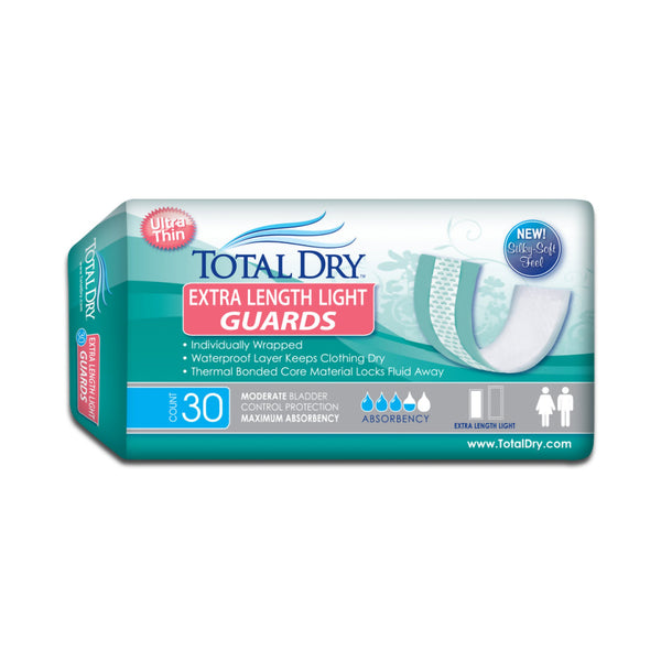 TotalDry™ Bladder Control Pad 11 Inch Length Moderate Absorbency SecureLoc Core One Size Fits Most (975707_CS) 180/CS