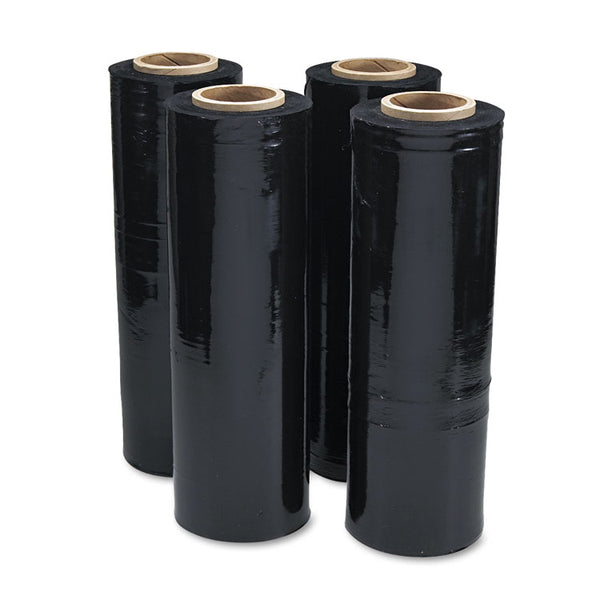 Universal® Black Stretch Film, 18" x 1,500 ft Roll, 20 mic (80-Gauge), 4/Carton (UNV62120)