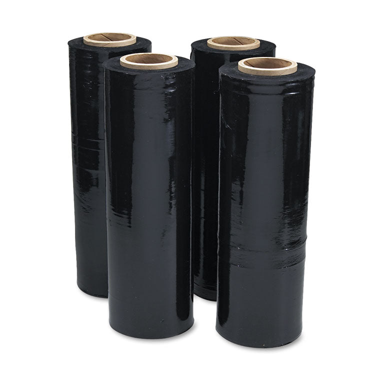 Universal® Black Stretch Film, 18" x 1,500 ft Roll, 20 mic (80-Gauge), 4/Carton (UNV62120) Case of 4