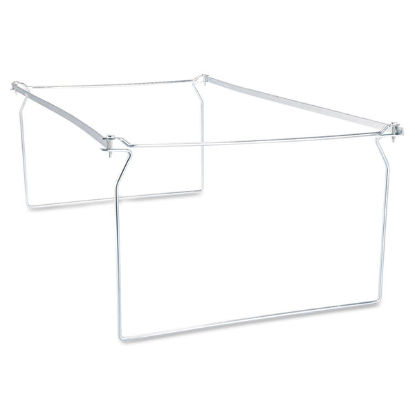 Universal® Screw-Together Hanging Folder Frame, Legal Size, 23" to 26.77" Long, Silver, 6/Box (UNV68000)