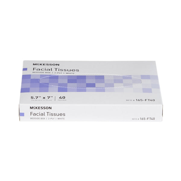 McKesson Facial Tissue White 5-7/10 X 7 Inch 40 Count (1040597_BX) 40/BX