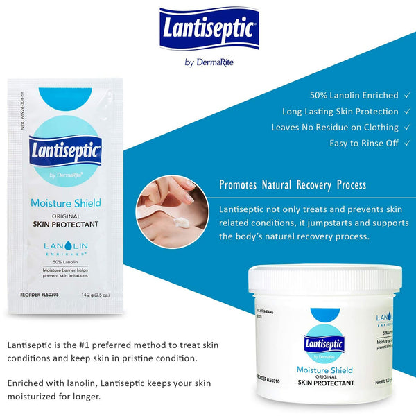 Lantiseptic® Moisture Shield Skin Protectant 5 Gram Individual Packet Lanolin Scent Ointment (579616_PK) 144/PK
