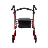 McKesson 4 Wheel Rollator Red Adjustable Height / Folding Steel Frame (1065268_EA) 1/EA