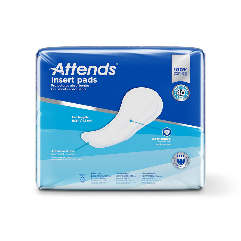 Attends® Insert Pad Incontinence Liner 16-1/2 Inch Length Heavy Absorbency Polymer Core One Size Fits Most (1186543_CS) 144/CS