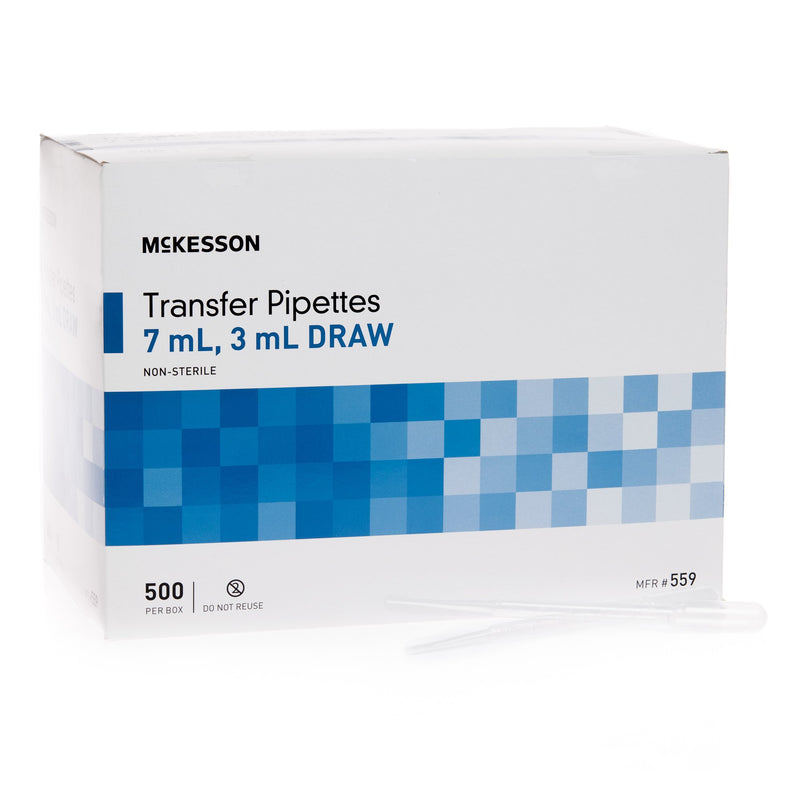 McKesson Transfer Pipette 7.5 mL 0.5 to 3 mL Graduation Increments NonSterile (911826_BX) 1/BX