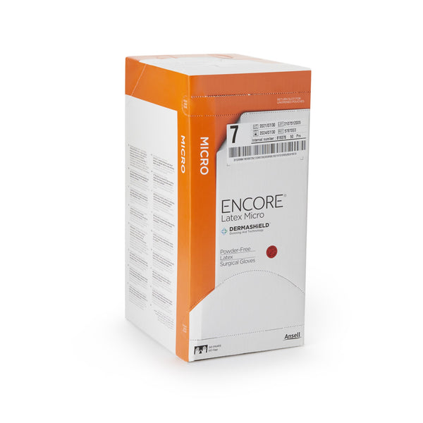 ENCORE® Latex Micro Surgical Glove Size 7 Sterile Latex Standard Cuff Length Micro-Textured Brown Chemo Tested (362177_BX) 50/BX