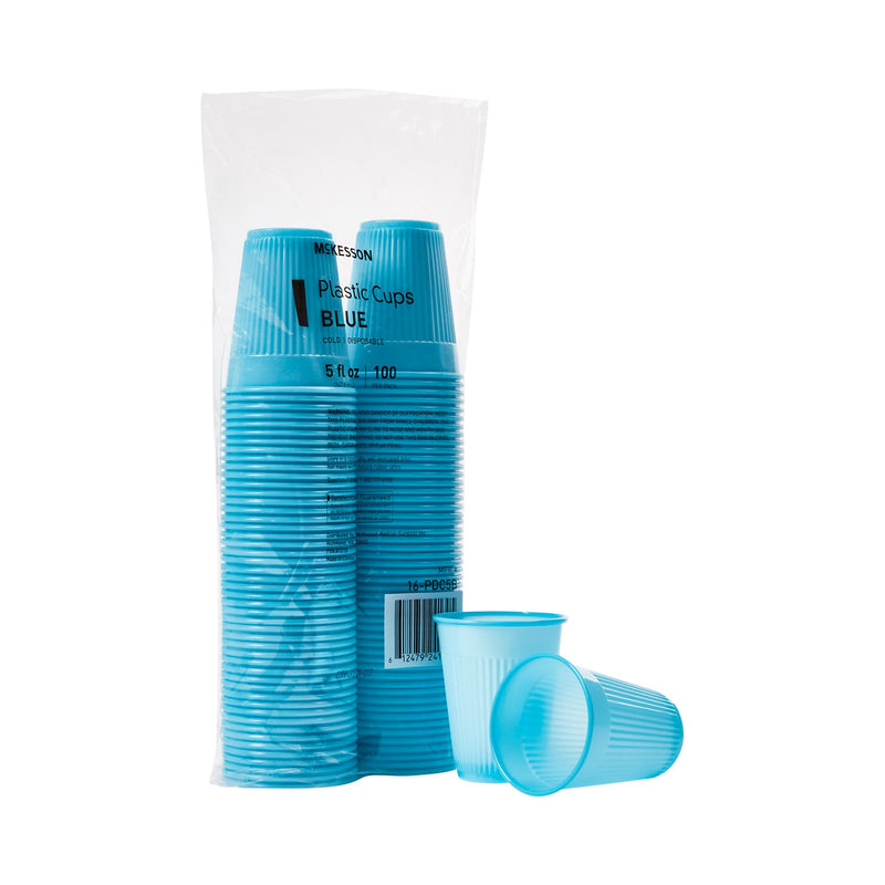 McKesson Drinking Cup 5 oz. Blue Polypropylene Disposable (1127768_CS) 2500/CS