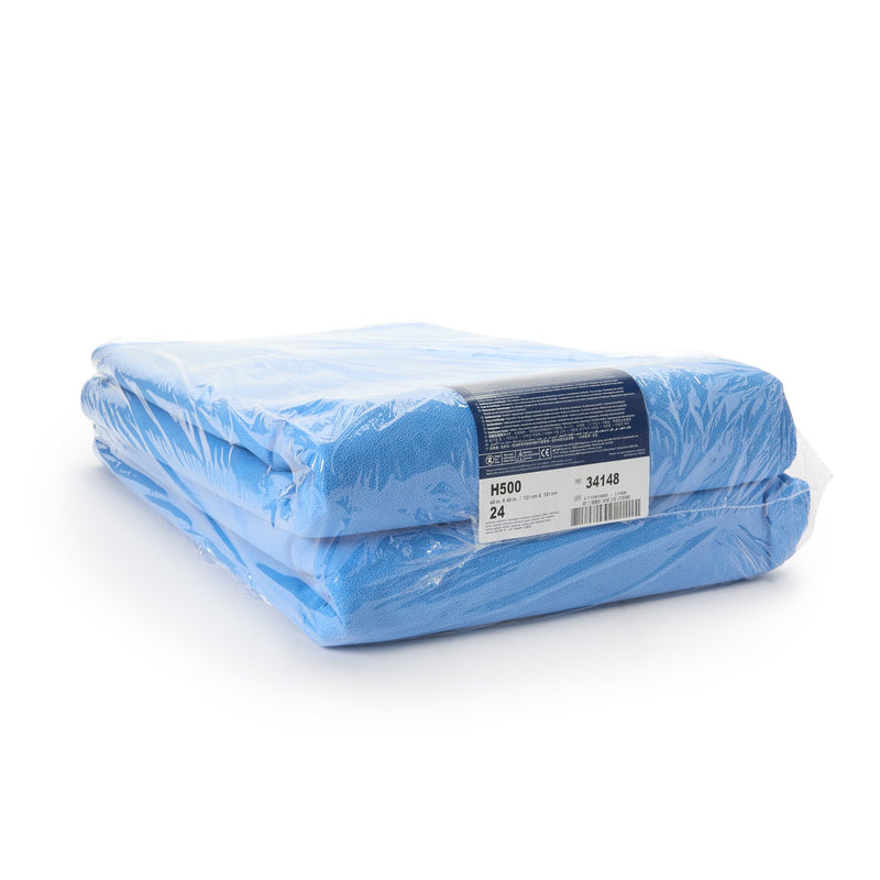 QUICK CHECK* H500 Sterilization Wrap White / Blue 48 X 48 Inch Dual Layer SMS Polypropylene Steam / EO Gas / Hydrogen Peroxide (809427_CS) 48/CS