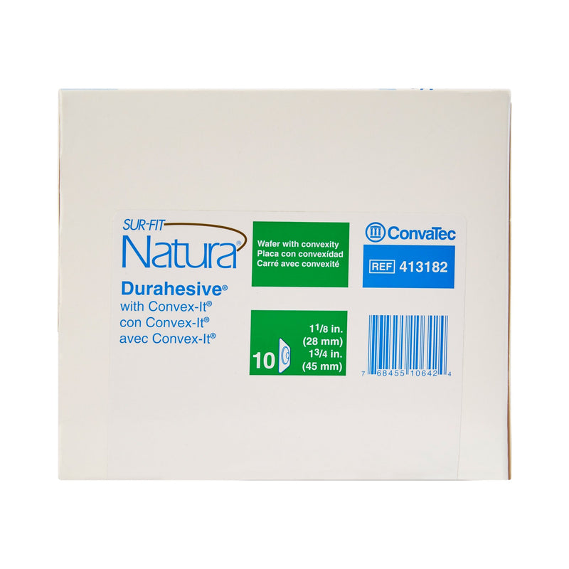 Sur-Fit Natura® Ostomy Barrier Precut, Extended Wear Durahesive® Adhesive 45 mm Flange System Hydrocolloid 1-1/8 Inch Opening 4-1/2 X 4-1/2 Inch (466131_BX) 10/BX