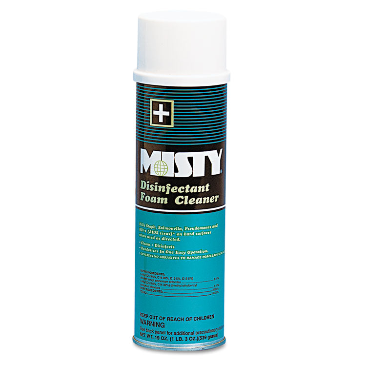 Misty® Disinfectant Foam Cleaner, Fresh Scent, 19 oz Aerosol Spray, 12/Carton (AMR1001907)