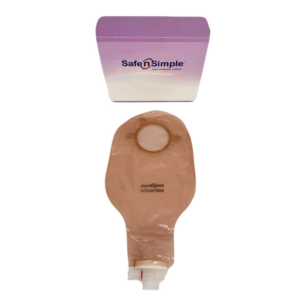 Safe n Simple™ Urostomy Pouch Two-Piece System 9 Inch Length Without Barrier Drainable (1242519_BX) 10/BX