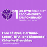 Tampax® Radiant Tampon Regular Absorbency Plastic Applicator Individually Wrapped (1229259_BX) 1/BX