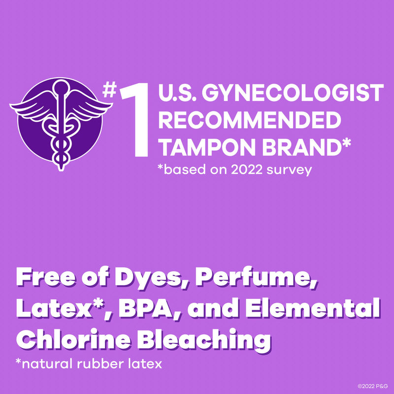 Tampax® Radiant Tampon Regular Absorbency Plastic Applicator Individually Wrapped (1229259_BX) 1/BX