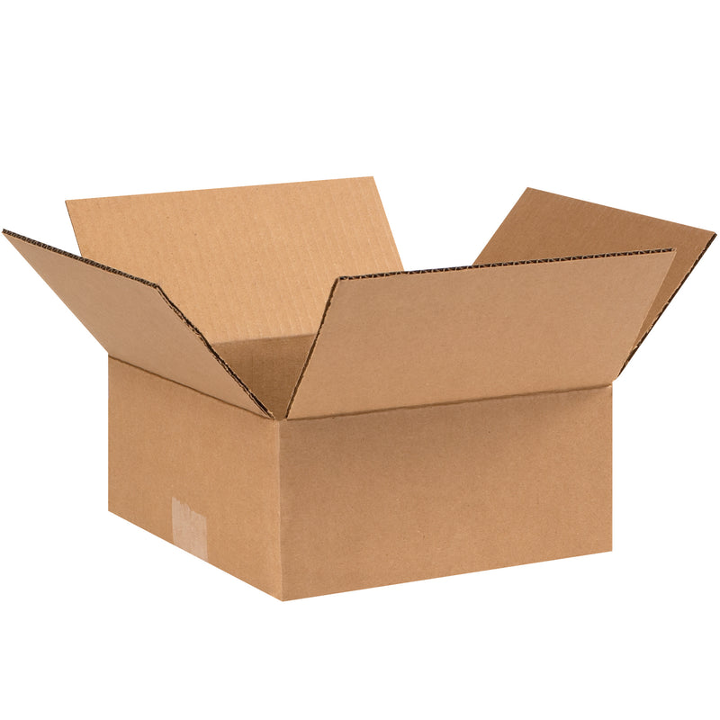 9 x 9 x 4" Flat Corrugated Boxes, Bundle Of 25 Bundle Of 25