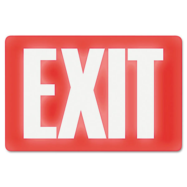 Headline® Sign Glow In The Dark Sign, 8 x 12, Red Glow, Exit (USS4792) Each