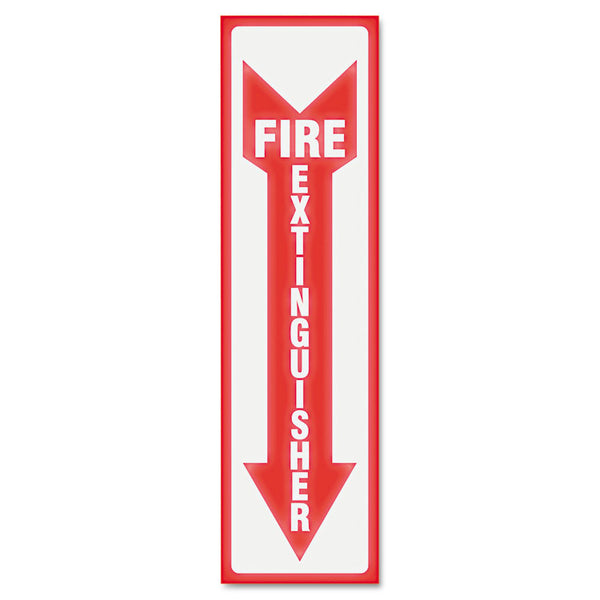 Headline® Sign Glow In The Dark Sign, 4 x 13, Red Glow, Fire Extinguisher (USS4793) Each