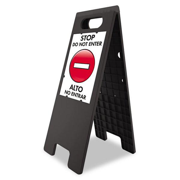 Headline® Sign Floor Tent Sign, Doublesided, Plastic, 10.5 x 25.5, Black (USS5694) Each