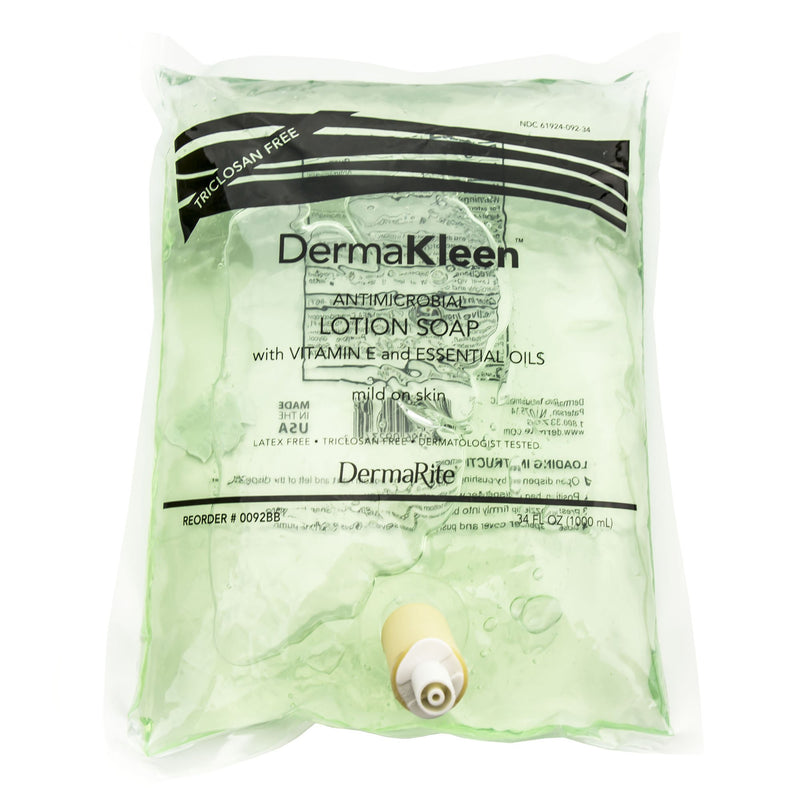 DermaKleen® Antimicrobial Soap Lotion 1,000 mL Dispenser Refill Bag Scented (442547_BX) 1/BX