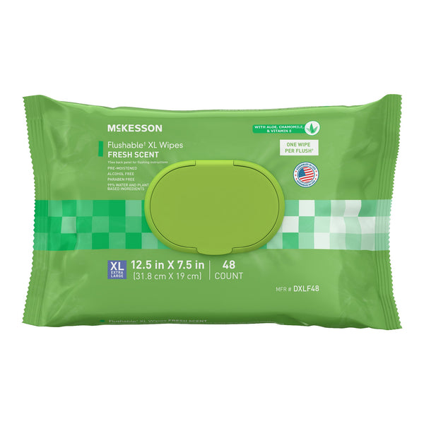 McKesson Flushable Personal Wipe Soft Pack Scented 48 Count (1241746_CS) 576/CS