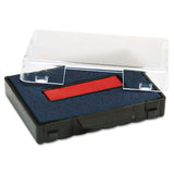 Trodat® T5460 Professional Replacement Ink Pad for Trodat Custom Self-Inking Stamps, 1.38" x 2.38", Blue/Red (USSP5460BR) Each