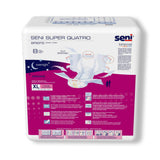 Seni® Super Quatro Unisex Adult Incontinence Brief X-Large Disposable Heavy Absorbency (1163839_PK) 8/PK