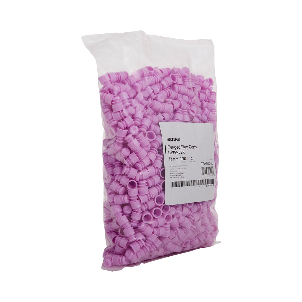 Random Tube Closure McKesson Tube Closure Polyethylene Flanged Plug Cap Lavender 13 mm For ...
