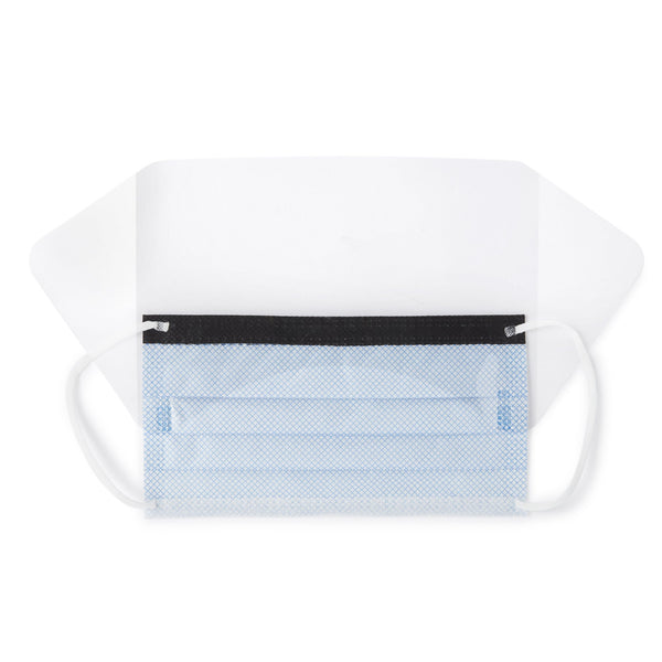Precept® FluidGard® 160 Procedure Mask with Eye Shield Anti-fog Foam ASTM Level 3 Earloops One Size Fits Most (446811_CS) 100/CS