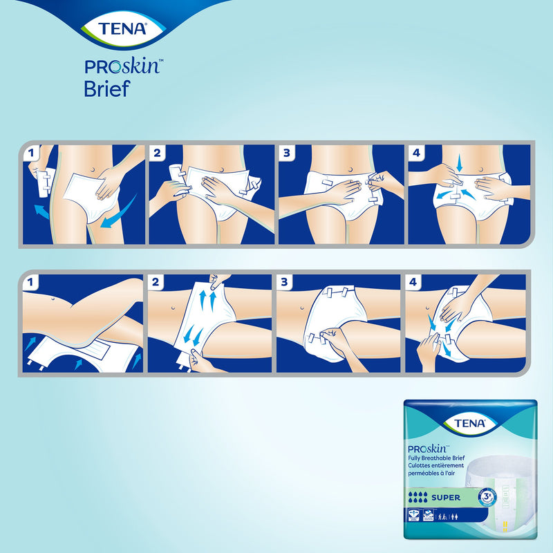 TENA ProSkin™ Super Unisex Adult Incontinence Brief X-Large Disposable Heavy Absorbency (628594_CS) 60/CS
