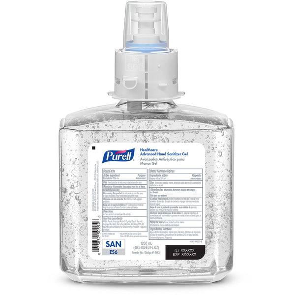 Purell® Healthcare Advanced Hand Sanitizer 1,200 mL Ethyl Alcohol Gel Dispenser Refill Bottle (1087430_CS) 2/CS
