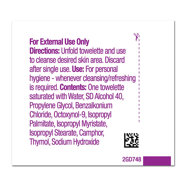 Hygea® Obstetrical Cleansing Towelette Individual Packet Scented 100 Count (544410_CS) 1000/CS