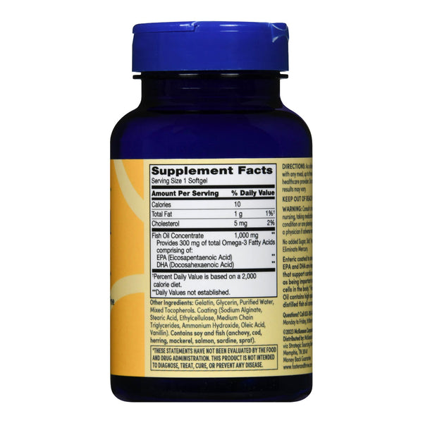 Foster & Thrive™ Omega 3 Supplement Fish Oil 1,000 mg Strength Softgel 60 per Bottle (1238888_BT) 1/BT