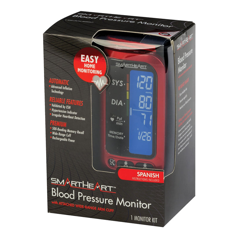 Smartheart Home Automatic Digital Blood Pressure Monitor Adult Cuff Nylon Cuff 22 to 42 cm Desk Model (1226102_EA) 1/EA