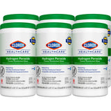 Clorox Healthcare® Surface Disinfectant Cleaner Premoistened Hydrogen Peroxide Based Manual Pull Wipe 155 Count Canister Unscented NonSterile (853530_CT) 1/CT