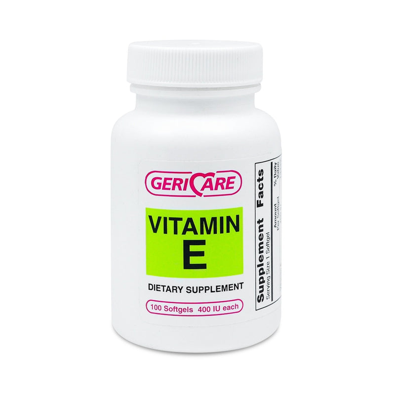Geri-Care® Vitamin Supplement Vitamin E 400 IU Strength Softgel 100 per Bottle (742181_BT) 1/BT