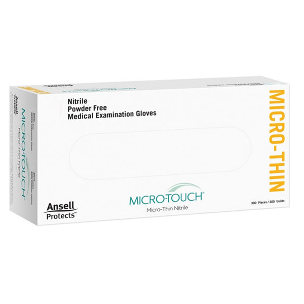 Micro-Touch® Micro-Thin Exam Glove Medium NonSterile Nitrile Standard Cuff Length Textured Fingertips Blue Not Rated (895546_CS) 3000/CS