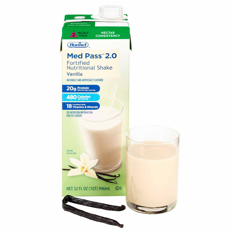 Med Pass® 2.0 Oral Supplement Vanilla Flavor Liquid 32 oz. Carton (579408_CS) 12/CS
