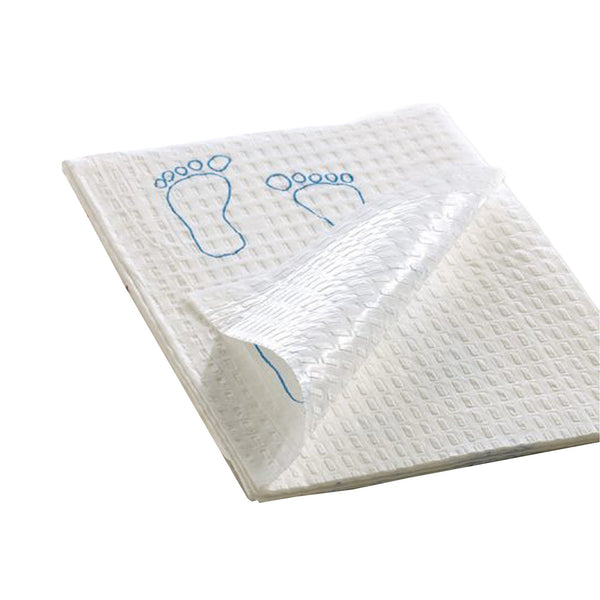 Footprint® Procedure Towel 13-1/2 X 18 Inch White / Blue Footprints NonSterile (223333_CS) 500/CS