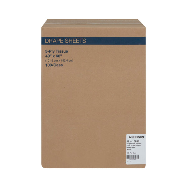 McKesson General Purpose Drape Physical Exam Drape 40 W X 60 L Inch NonSterile (216347_CS) 100/CS