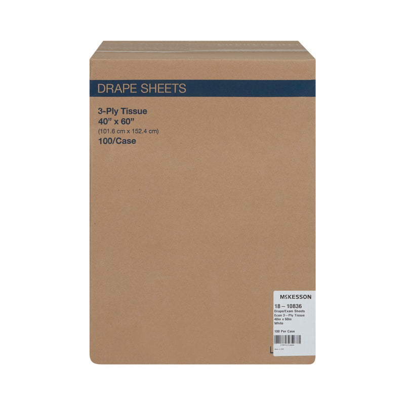McKesson General Purpose Drape Physical Exam Drape 40 W X 60 L Inch NonSterile (216347_CS) 100/CS