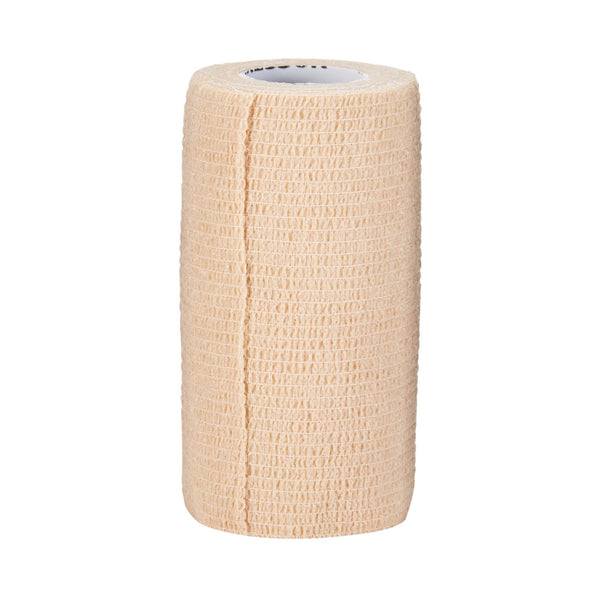 McKesson Cohesive Bandage 4 Inch X 5 Yard Self-adherent Closure Tan NonSterile Standard Compression (464154_CS) 18/CS
