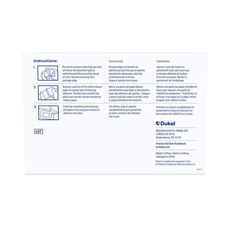 Dukal Island Dressing 2 X 3 Inch Rectangle Sterile (815227_CS) 400/CS