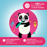 ISSA™ baby Sonic Toothbrush Kiwi Green Panda Ages Birth to 4 Years Silicone (1252886_EA) 1/EA