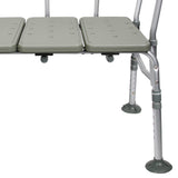 McKesson Knocked Down Bath Transfer Bench Removable Arm Rail 17-1/2 to 22-1/2 Inch Seat Height 400 lbs. Weight Capacity (1128904_EA) 1/EA