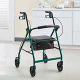 McKesson 4 Wheel Rollator Green Adjustable Height / Folding Aluminum Frame (1065265_EA) 1/EA